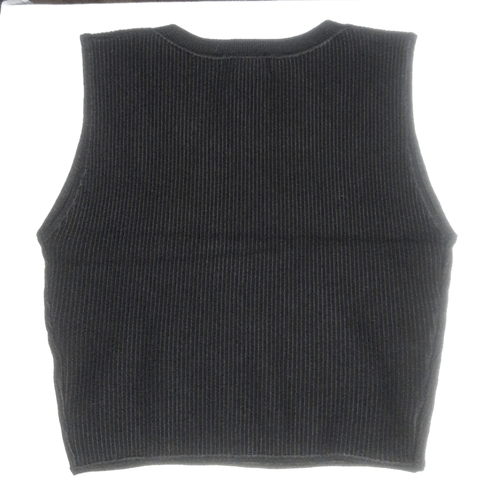 House of Harlow 1960 Crewneck Ribbed Knit Crop Top, S, XL - Picture 4 of 9